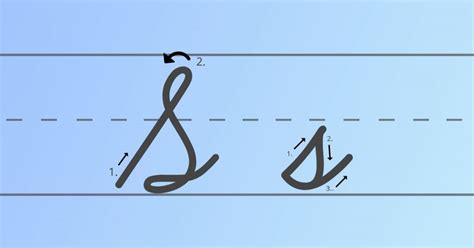 how to spell s in cursive